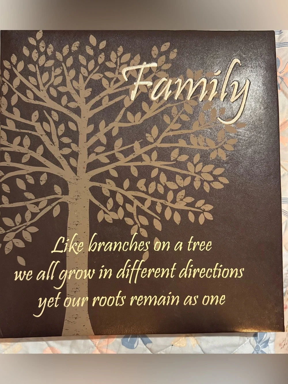 Family Tree Wall Art Canvas in Brown and Cream
